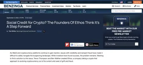 Benzinga feature